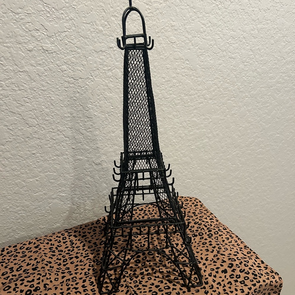 Black Eiffel Tower Wire Art Sculpture